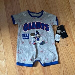 NFL Giants Gray and Blue Kids Bodysuit